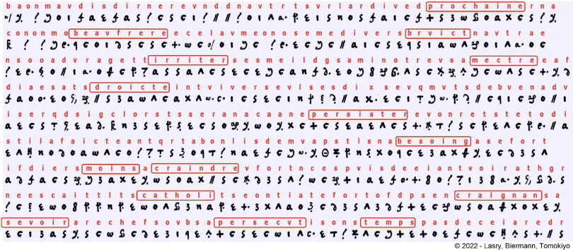 Le déchiffrement se fait grâce à l’emploi de clés successives.